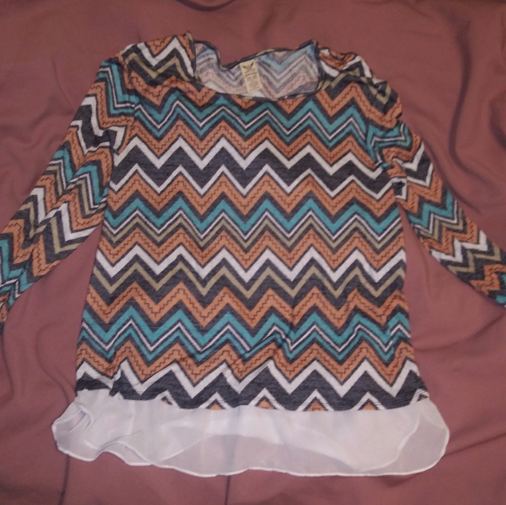 XXL (20) ~ Faded Glory ~Pretty Multi-Colors Blouse